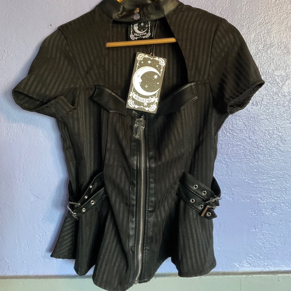 Brand New Killstar Dark Enterprise Top (Pinstripe)